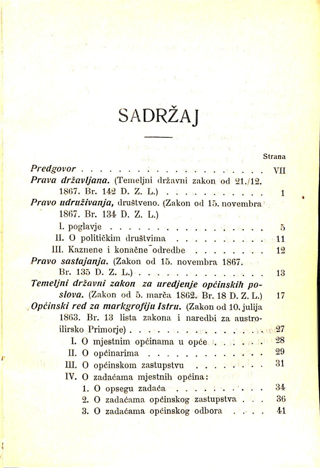 Zbirka zakona potrebnih u javnom životu u Istri i druguda · Str. 7