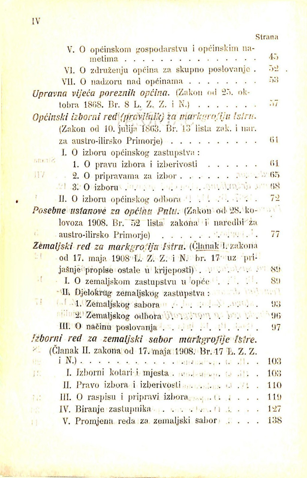 Zbirka zakona potrebnih u javnom životu u Istri i druguda · Str. 8