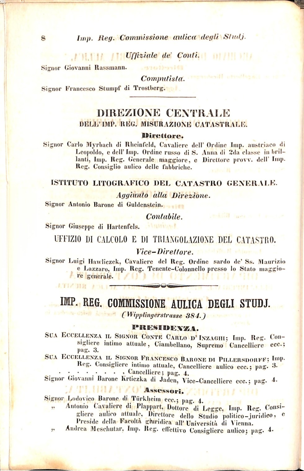 Scematismo dell'I. R. Litorale Austro-Illirico ed unitovi Indicatore generale della Città di Tr  · Str. 28