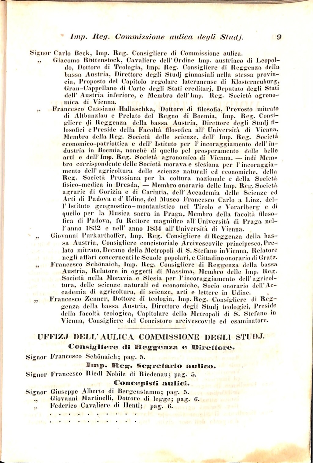 Scematismo dell'I. R. Litorale Austro-Illirico ed unitovi Indicatore generale della Città di Tr  · Str. 29