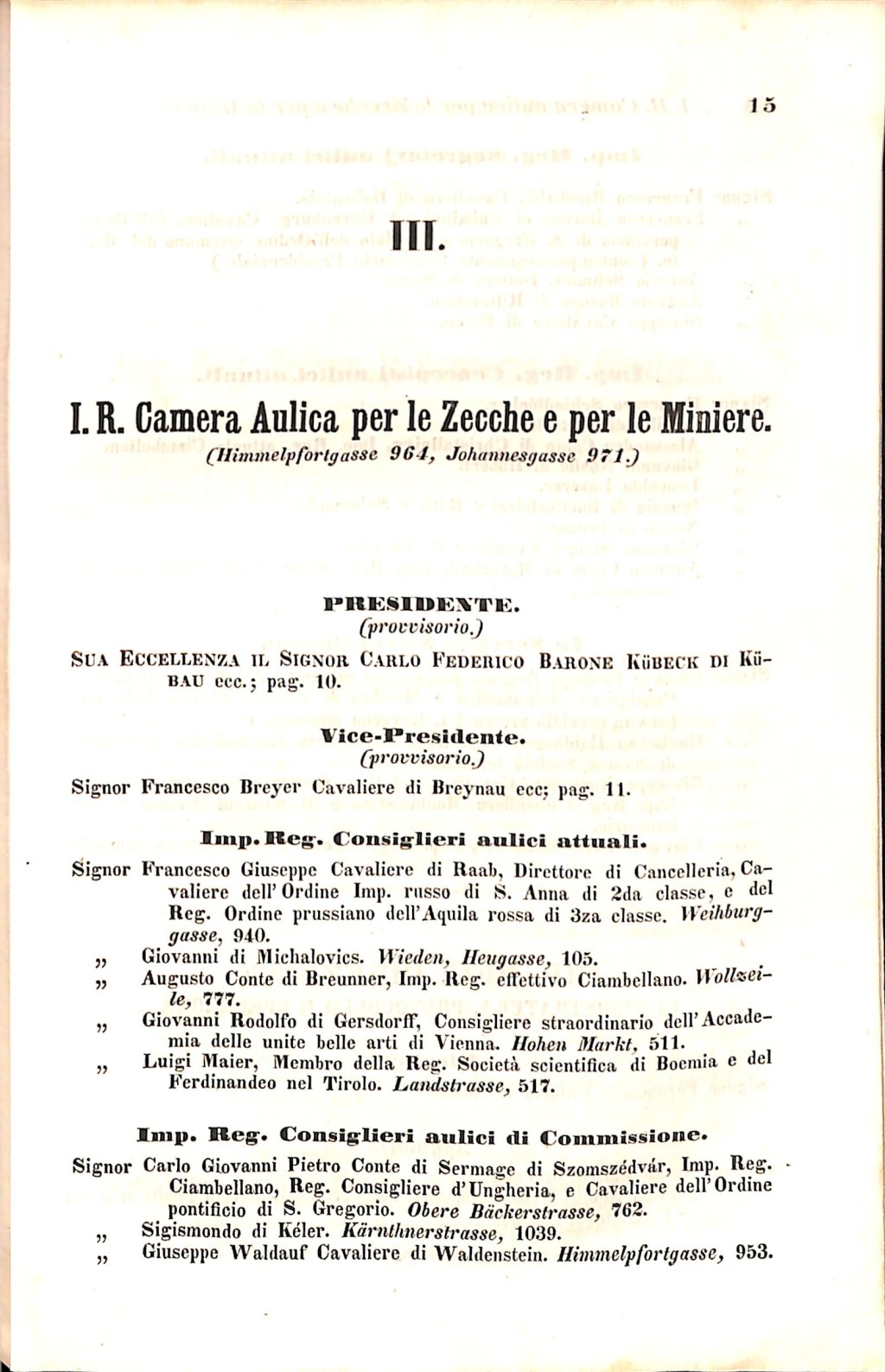 Scematismo dell'I. R. Litorale Austro-Illirico ed unitovi Indicatore generale della Città di Tr  · Str. 35