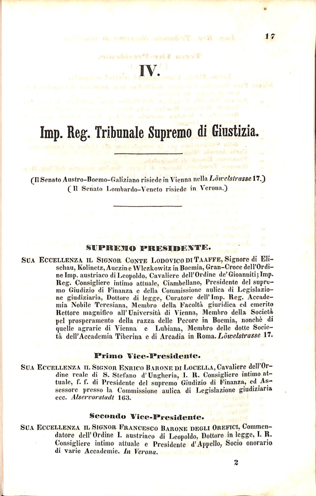 Scematismo dell'I. R. Litorale Austro-Illirico ed unitovi Indicatore generale della Città di Tr  · Str. 37