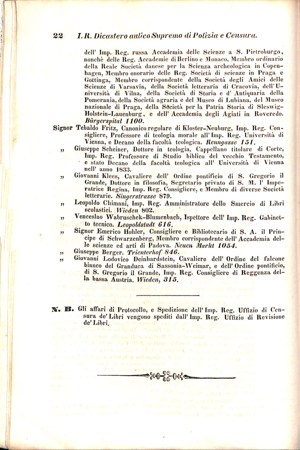 Scematismo dell'I. R. Litorale Austro-Illirico ed unitovi Indicatore generale della Città di Tr  · Str. 42