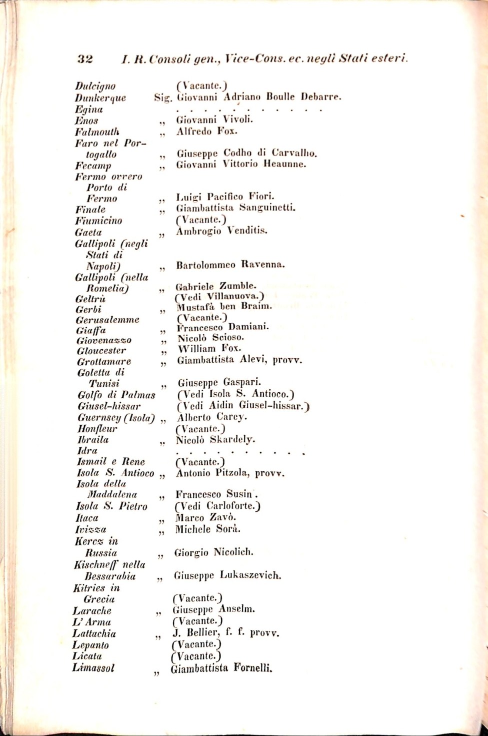 Scematismo dell'I. R. Litorale Austro-Illirico ed unitovi Indicatore generale della Città di Tr  · Str. 52