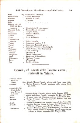 Scematismo dell'I. R. Litorale Austro-Illirico ed unitovi Indicatore generale della Città di Tr  · Str. 55