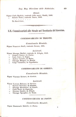 Scematismo dell'I. R. Litorale Austro-Illirico ed unitovi Indicatore generale della Città di Tr  · Str. 69