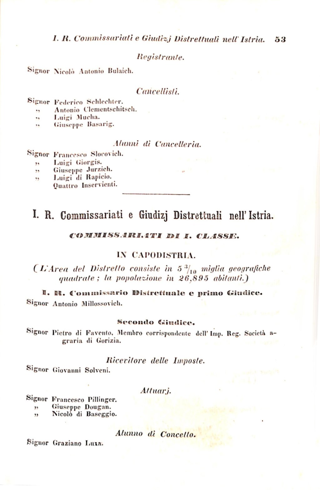 Scematismo dell'I. R. Litorale Austro-Illirico ed unitovi Indicatore generale della Città di Tr  · Str. 73