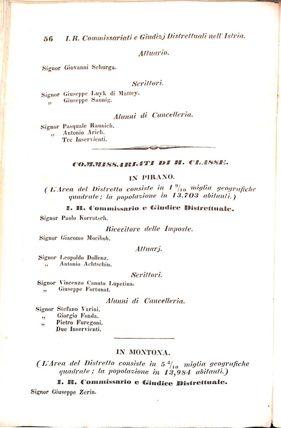 Scematismo dell'I. R. Litorale Austro-Illirico ed unitovi Indicatore generale della Città di Tr  · Str. 76