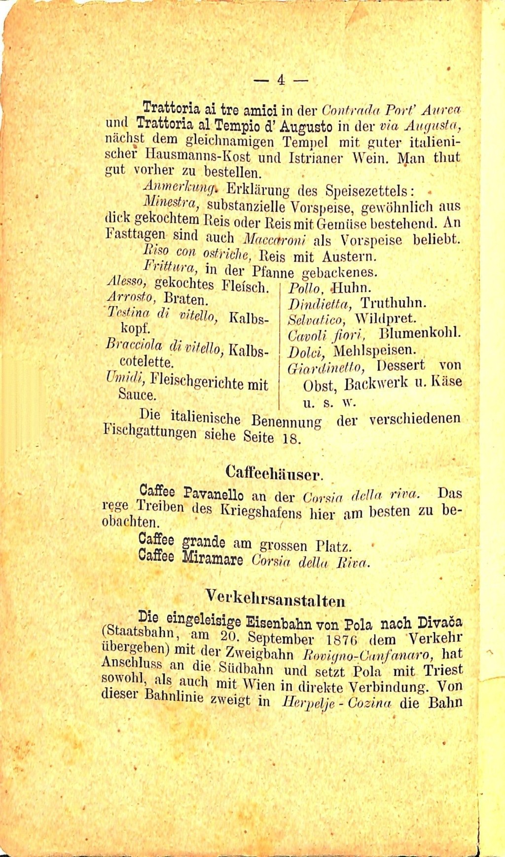 Führer für Pola und Umgebung · Str. 8