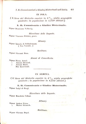 Scematismo dell'I. R. Litorale Austro-Illirico ed unitovi Indicatore generale della Città di Tr  · Str. 81
