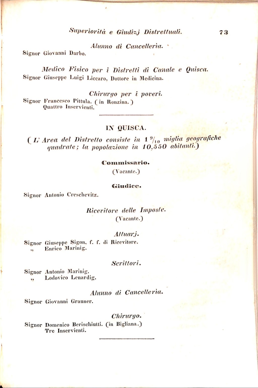Scematismo dell'I. R. Litorale Austro-Illirico ed unitovi Indicatore generale della Città di Tr  · Str. 93
