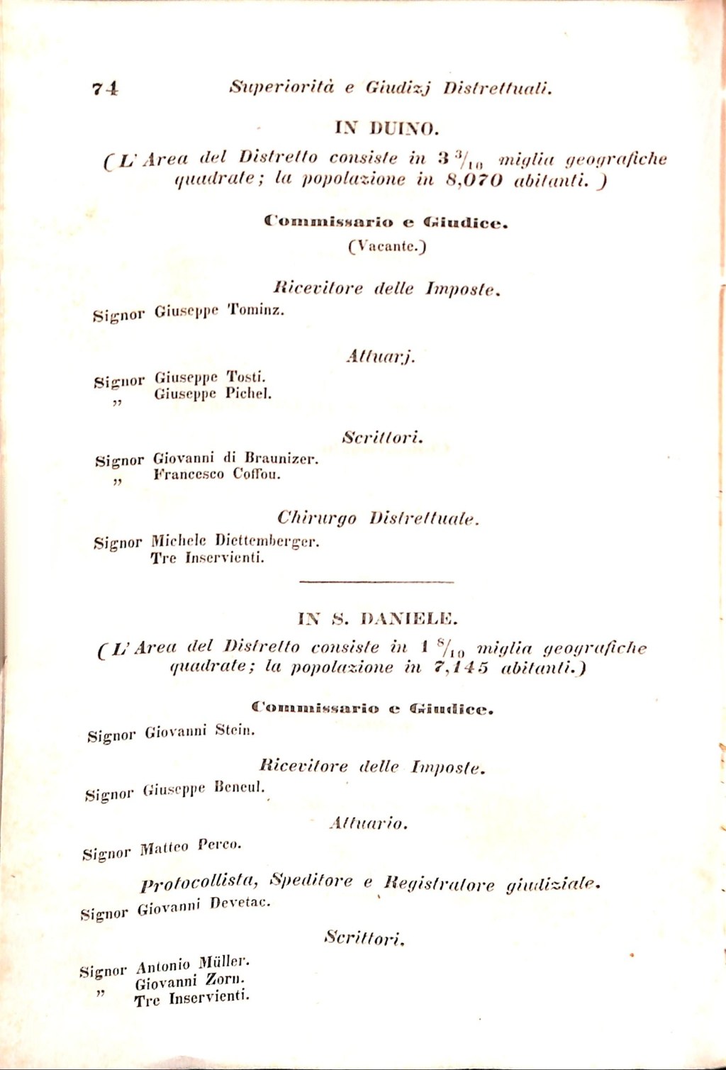 Scematismo dell'I. R. Litorale Austro-Illirico ed unitovi Indicatore generale della Città di Tr  · Str. 94