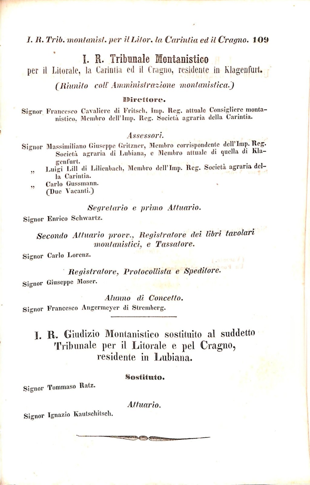 Scematismo dell'I. R. Litorale Austro-Illirico ed unitovi Indicatore generale della Città di Tr  · Str. 129