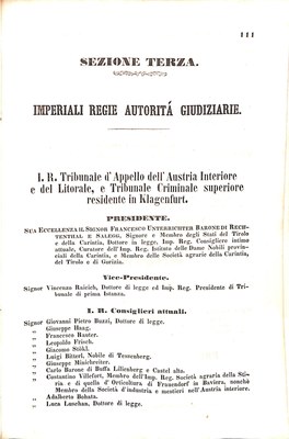 Scematismo dell'I. R. Litorale Austro-Illirico ed unitovi Indicatore generale della Città di Tr  · Str. 131