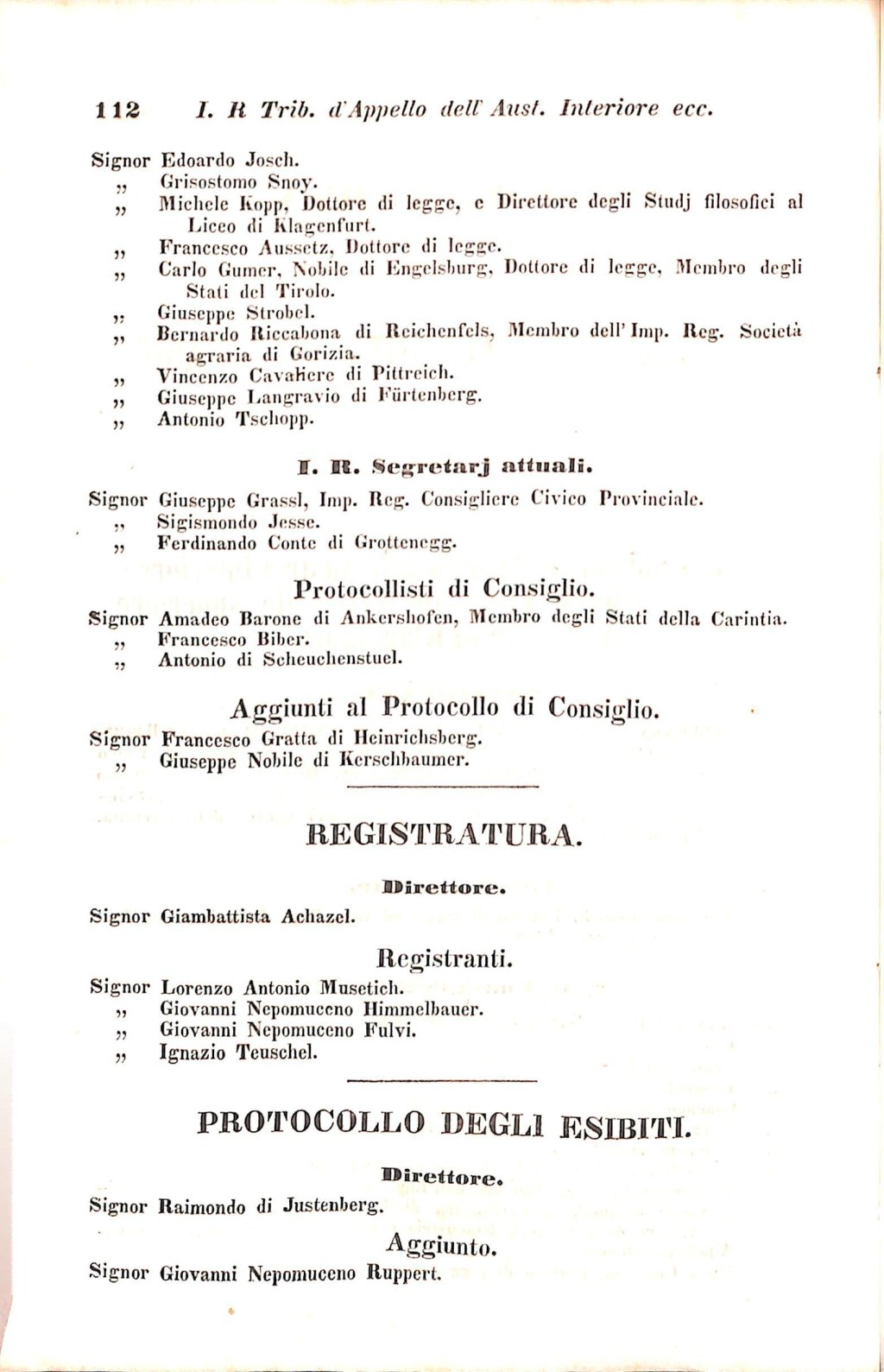 Scematismo dell'I. R. Litorale Austro-Illirico ed unitovi Indicatore generale della Città di Tr  · Str. 132