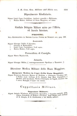 Scematismo dell'I. R. Litorale Austro-Illirico ed unitovi Indicatore generale della Città di Tr  · Str. 151