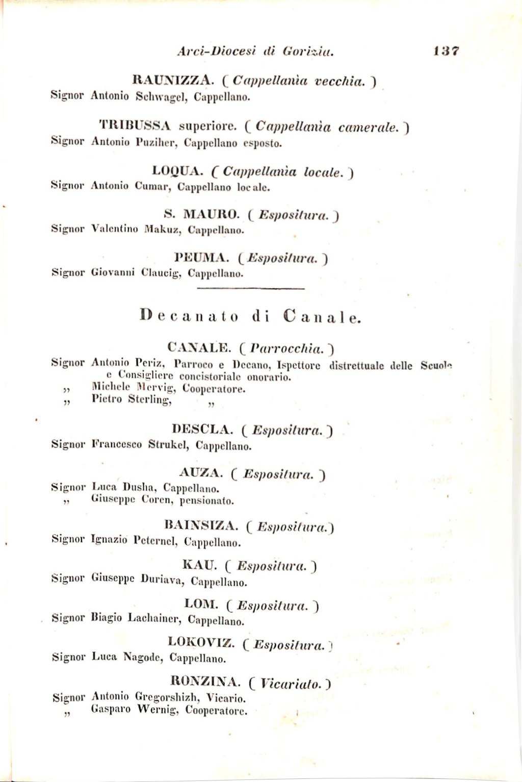 Scematismo dell'I. R. Litorale Austro-Illirico ed unitovi Indicatore generale della Città di Tr  · Str. 157