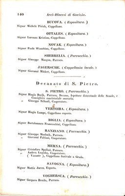 Scematismo dell'I. R. Litorale Austro-Illirico ed unitovi Indicatore generale della Città di Tr  · Str. 160