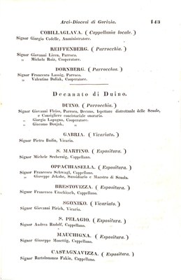 Scematismo dell'I. R. Litorale Austro-Illirico ed unitovi Indicatore generale della Città di Tr  · Str. 163