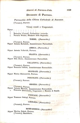 Scematismo dell'I. R. Litorale Austro-Illirico ed unitovi Indicatore generale della Città di Tr  · Str. 189