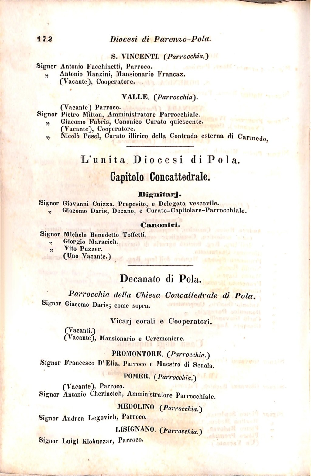 Scematismo dell'I. R. Litorale Austro-Illirico ed unitovi Indicatore generale della Città di Tr  · Str. 192