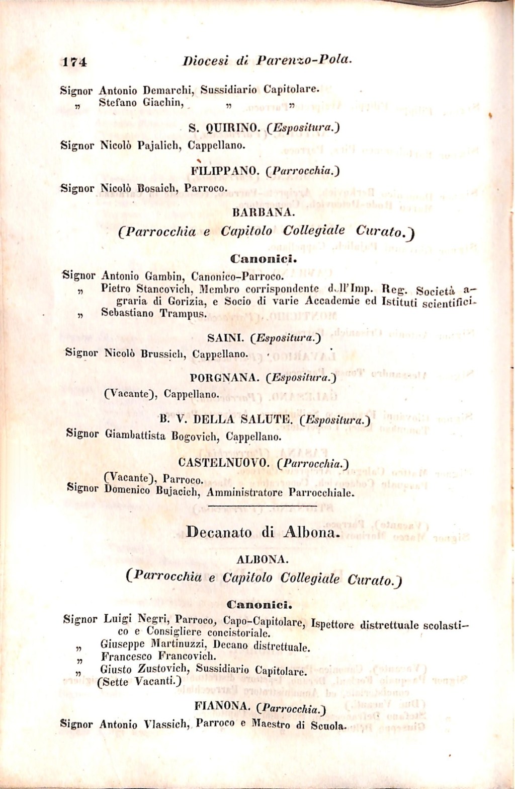 Scematismo dell'I. R. Litorale Austro-Illirico ed unitovi Indicatore generale della Città di Tr  · Str. 194