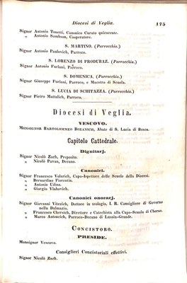 Scematismo dell'I. R. Litorale Austro-Illirico ed unitovi Indicatore generale della Città di Tr  · Str. 195