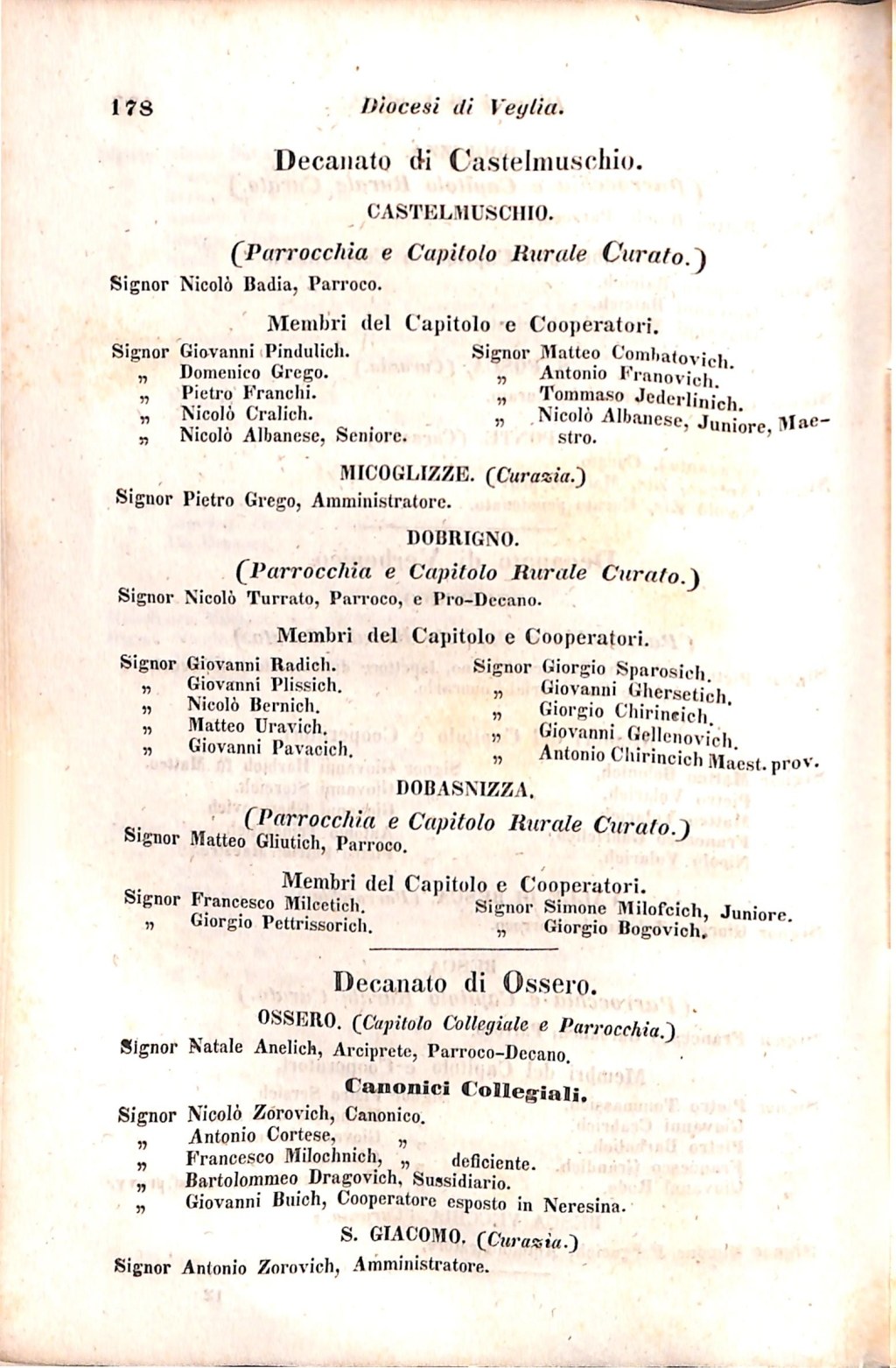 Scematismo dell'I. R. Litorale Austro-Illirico ed unitovi Indicatore generale della Città di Tr  · Str. 198