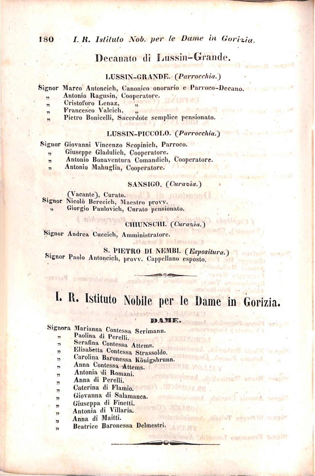 Scematismo dell'I. R. Litorale Austro-Illirico ed unitovi Indicatore generale della Città di Tr  · Str. 200