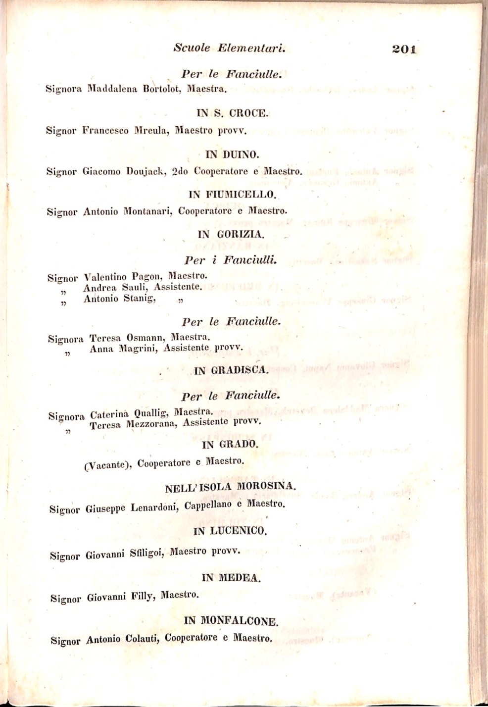 Scematismo dell'I. R. Litorale Austro-Illirico ed unitovi Indicatore generale della Città di Tr  · Str. 221