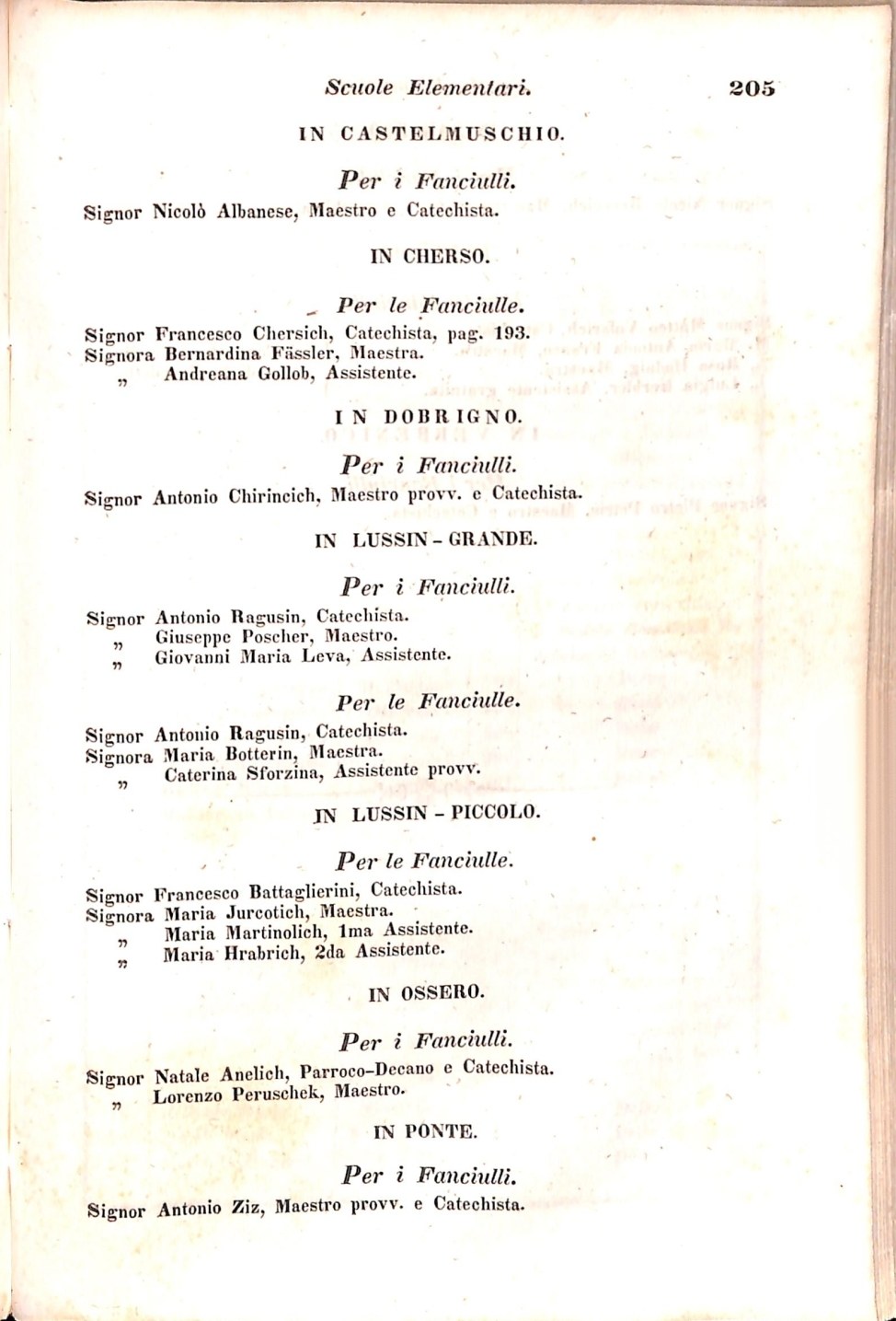 Scematismo dell'I. R. Litorale Austro-Illirico ed unitovi Indicatore generale della Città di Tr  · Str. 225