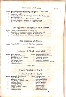 Scematismo dell'I. R. Litorale Austro-Illirico ed unitovi Indicatore generale della Città di Tr  · Str. 263