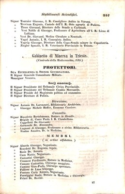 Scematismo dell'I. R. Litorale Austro-Illirico ed unitovi Indicatore generale della Città di Tr  · Str. 277