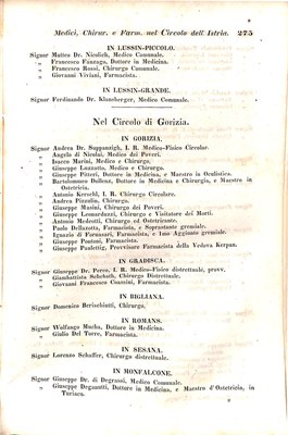 Scematismo dell'I. R. Litorale Austro-Illirico ed unitovi Indicatore generale della Città di Tr  · Str. 295
