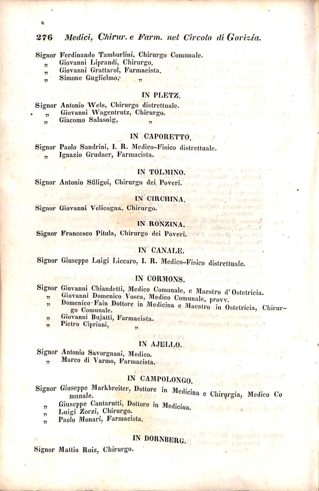 Scematismo dell'I. R. Litorale Austro-Illirico ed unitovi Indicatore generale della Città di Tr  · Str. 296