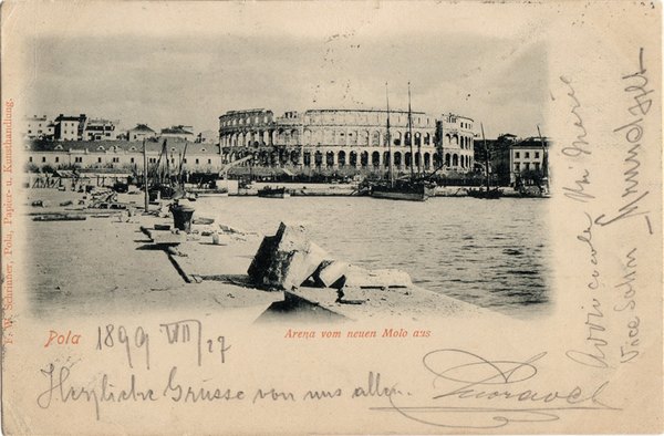 Pola : Arena von neuen Molo aus