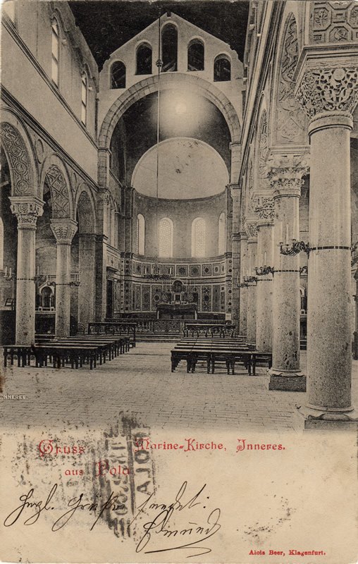 Gruss aus Pola : Marine Kirche : Inneres