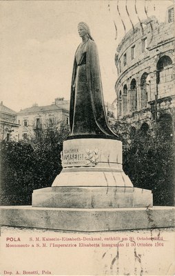 Pola : S. M. Kaiserin Elisabeth Denkmal --- = Monumento a S. M. i'Imperatrice ---