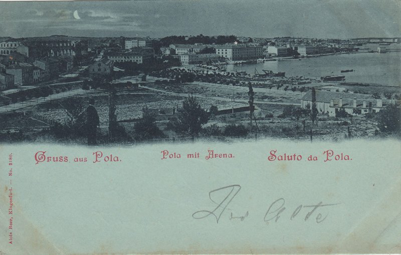 Pola mit Arena : Gruss aus Pula = Saluto da Pola