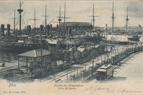 Pola : Parthie des Kriegshafens = Porto da guerra