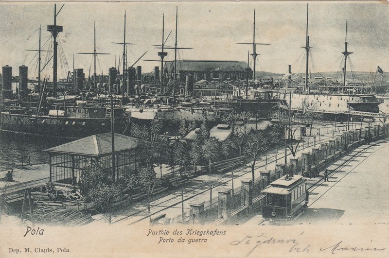 Pola : Parthie des Kriegshafens = Porto da guerra