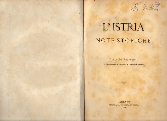 L'Istria : note storiche