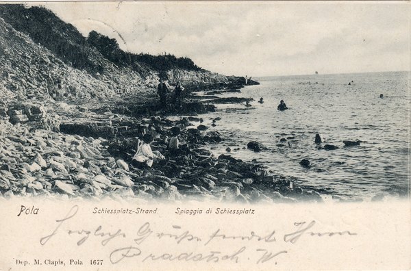 Pola : Schiessplatz-Strand = Spiaggia di Schiessplatz