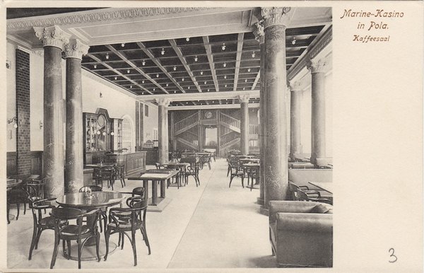 Marine-Kasino in Pola : Kaffeesaal