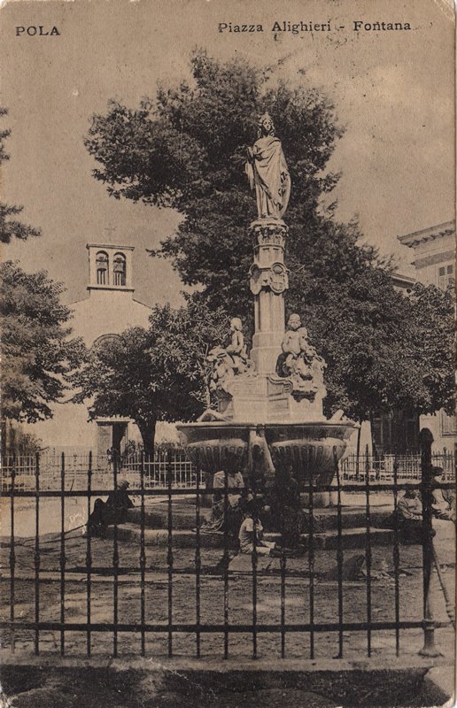 Pola : Piazza Alighieri : fontana
