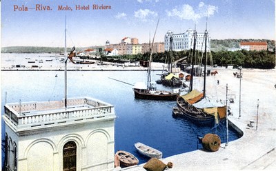 Pola : Riva : Molo : Hotel Riviera